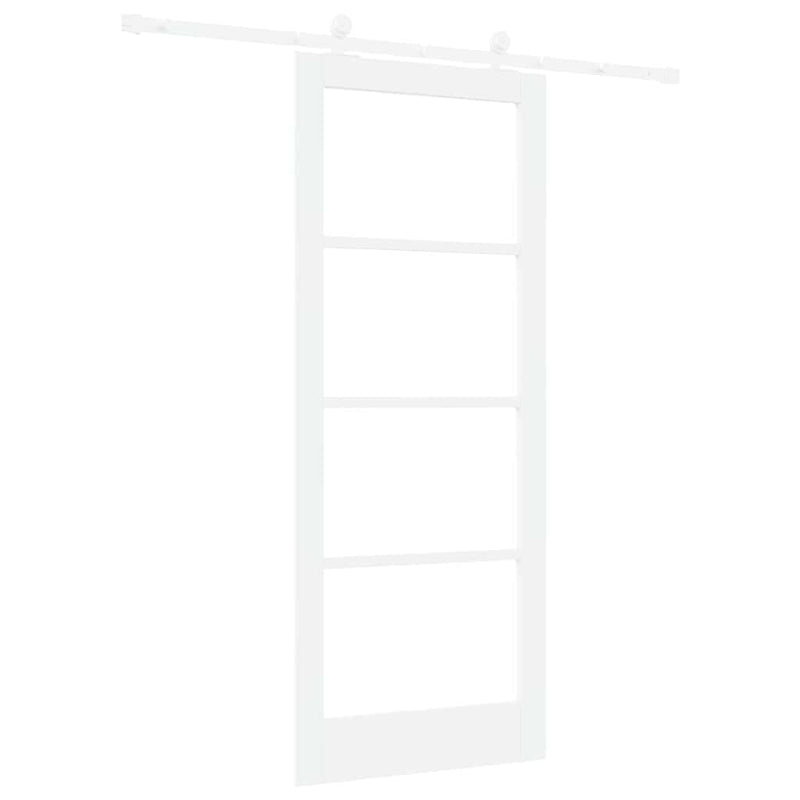 vidaXL Csúszóajtó ORKDAL Fehér 83 x 202 cm Fa és fém
