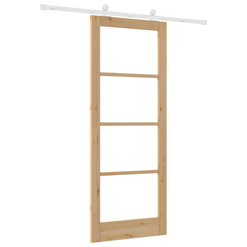 vidaXL Csúszóajtó ORKDAL Barna 83 x 211 cm Fa és fém