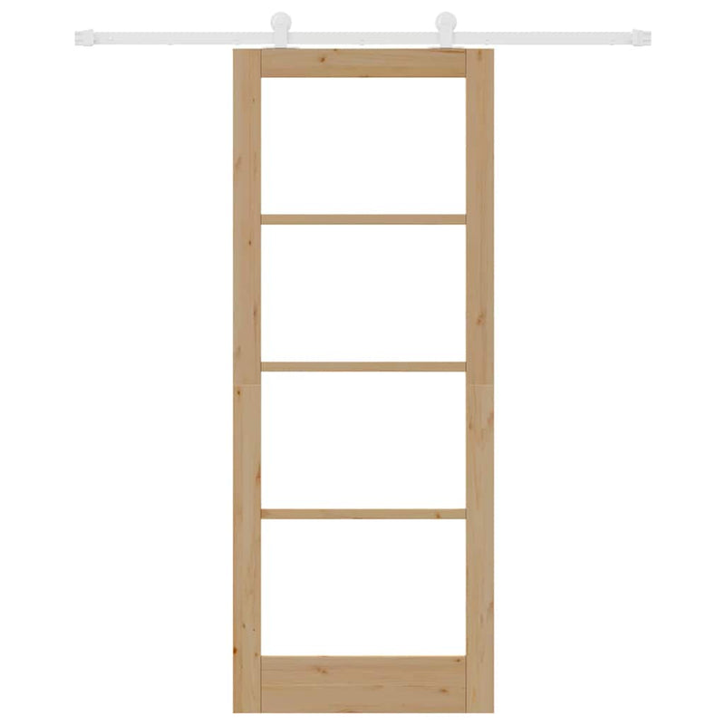 vidaXL Csúszóajtó ORKDAL Barna 83 x 211 cm Fa és fém