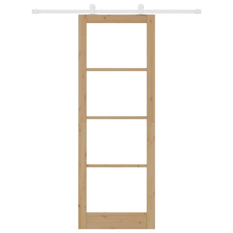 vidaXL Csúszóajtó ORKDAL Barna 83 x 232 cm Fa és fém