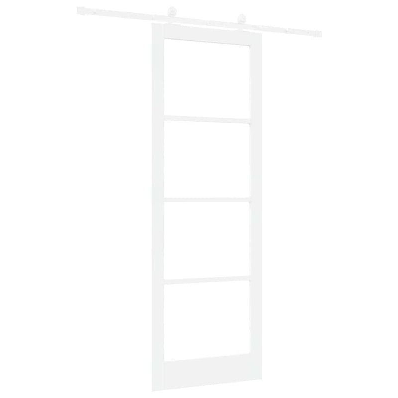 vidaXL Csúszóajtó ORKDAL Fehér 83 x 232 cm Fa és fém