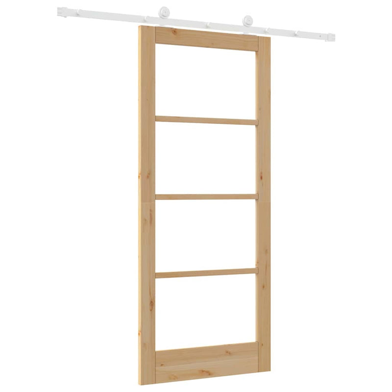 vidaXL Csúszóajtó ORKDAL Barna 86 x 198.5 cm Fa és fém