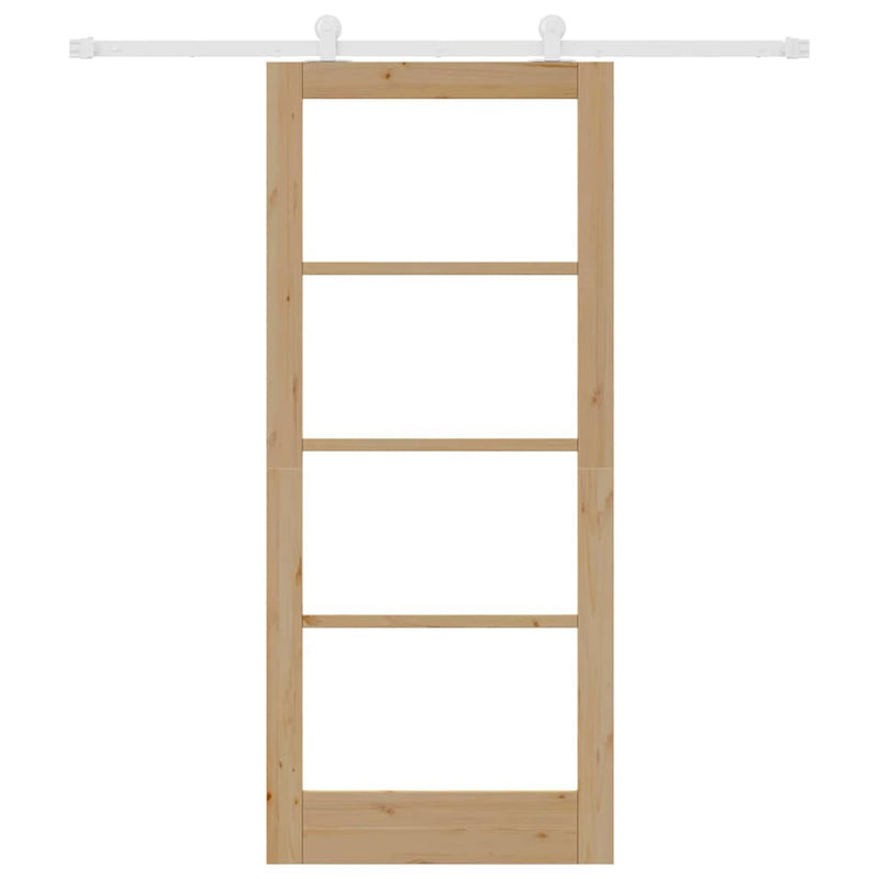 vidaXL Csúszóajtó ORKDAL Barna 86 x 198.5 cm Fa és fém