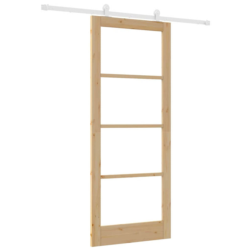 vidaXL Csúszóajtó ORKDAL Barna 86 x 211 cm Fa és fém