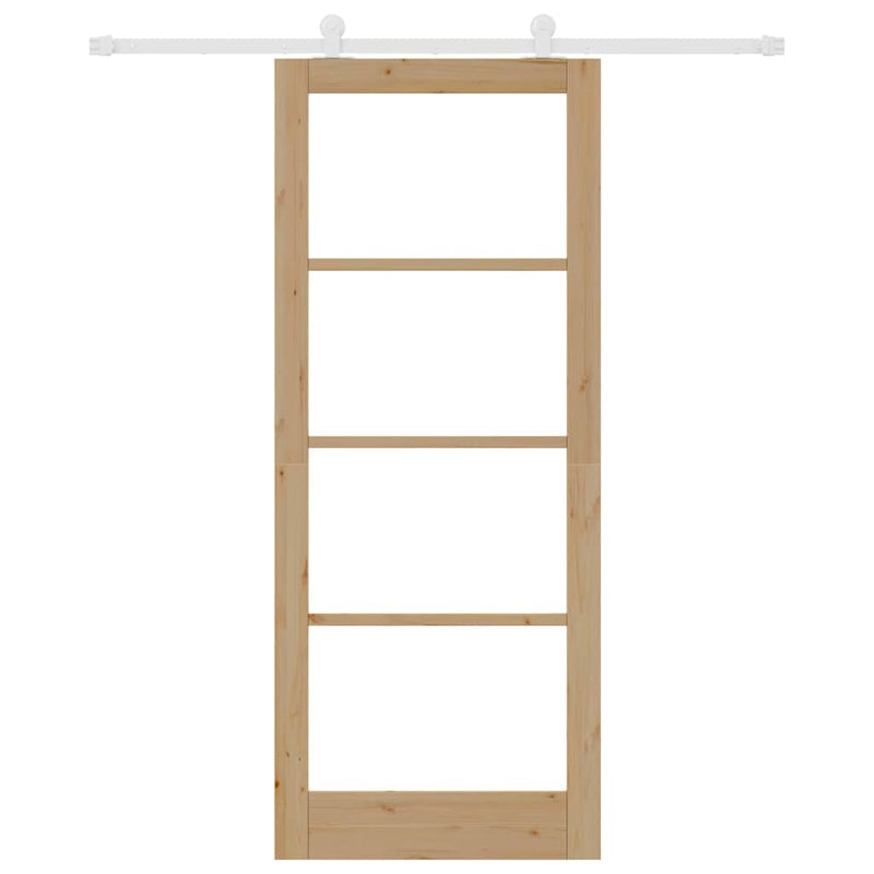 vidaXL Csúszóajtó ORKDAL Barna 86 x 211 cm Fa és fém