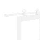 vidaXL Csúszó ajtó ORKDAL Fehér 93 x 211 cm Tömör fenyőfa és üveg