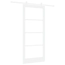 vidaXL Csúszó ajtó ORKDAL Fehér 93 x 211 cm Tömör fenyőfa és üveg