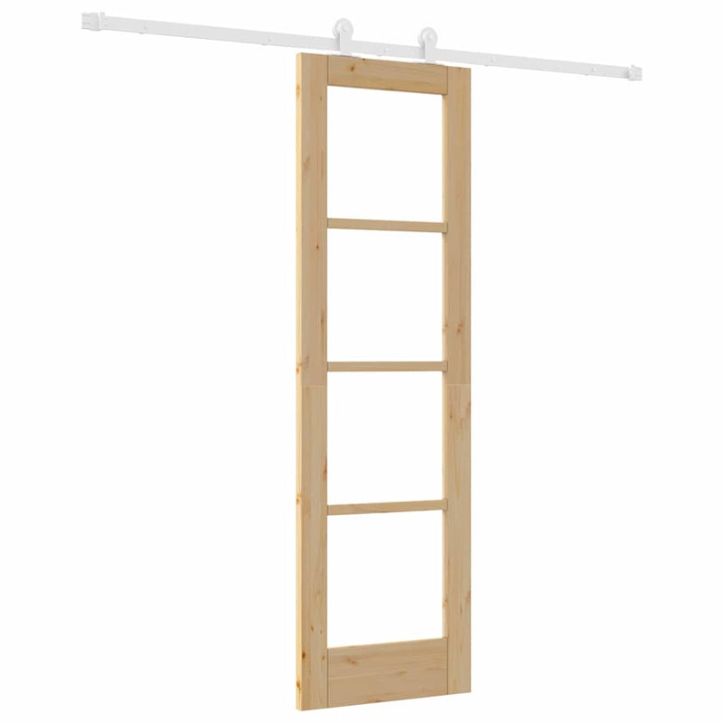 vidaXL Csúszóajtó ORKDAL Barna 61 x 198.5 cm Fa és fém