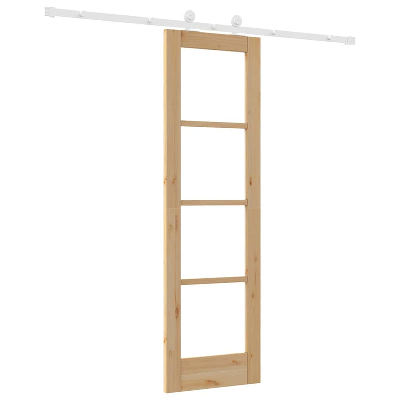 vidaXL Csúszóajtó ORKDAL Barna 61 x 198.5 cm Fa és fém
