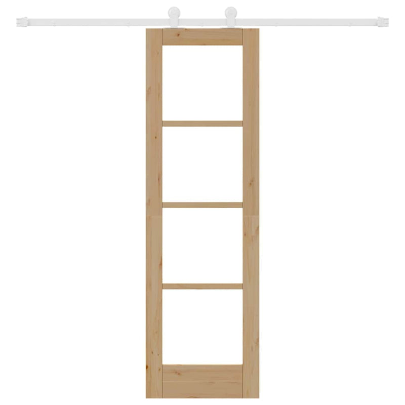 vidaXL Csúszóajtó ORKDAL Barna 61 x 198.5 cm Fa és fém