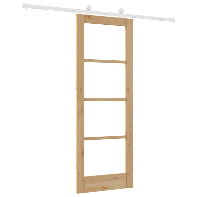 vidaXL Csúszóajtó ORKDAL Barna 73.5 x 198.5 cm Fa és fém
