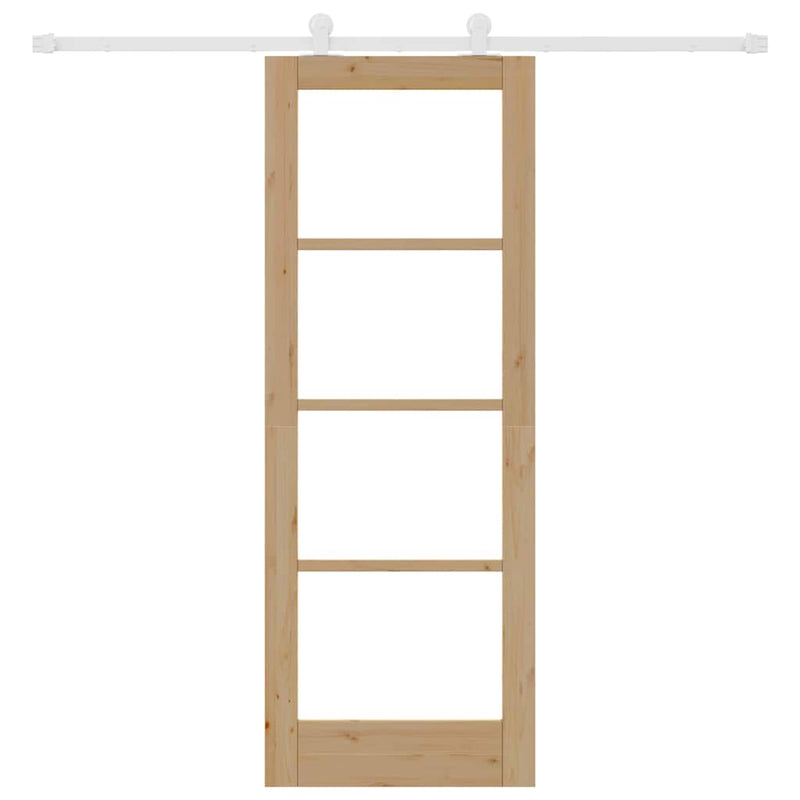vidaXL Csúszóajtó ORKDAL Barna 73.5 x 198.5 cm Fa és fém