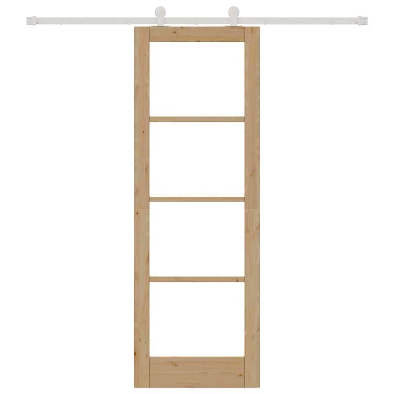 vidaXL Csúszóajtó ORKDAL Barna 73.5 x 211 cm Fa és fém