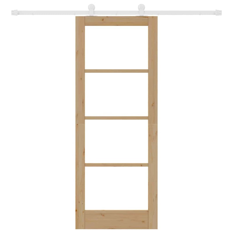 vidaXL Csúszóajtó ORKDAL Barna 78 x 202 cm Fa és fém
