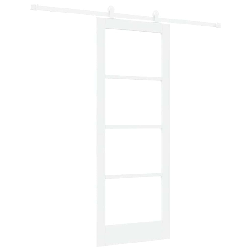vidaXL Csúszóajtó ORKDAL Fehér 78 x 202 cm Fa és fém