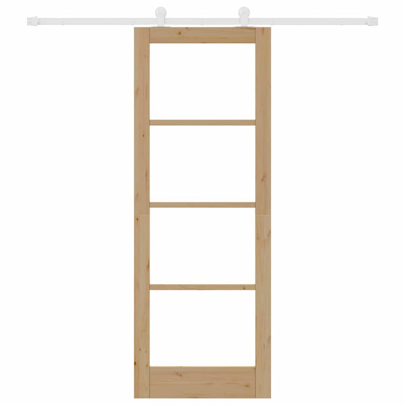 vidaXL Csúszóajtó ORKDAL Barna 78 x 211 cm Fa és fém