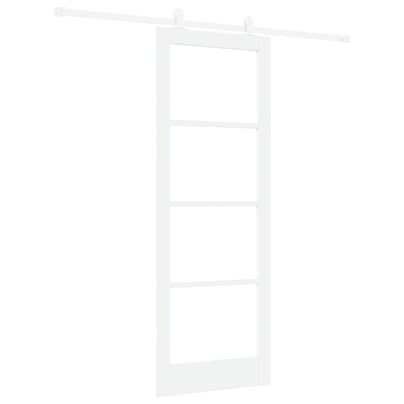 vidaXL Csúszóajtó ORKDAL Fehér 78 x 211 cm Fa és fém