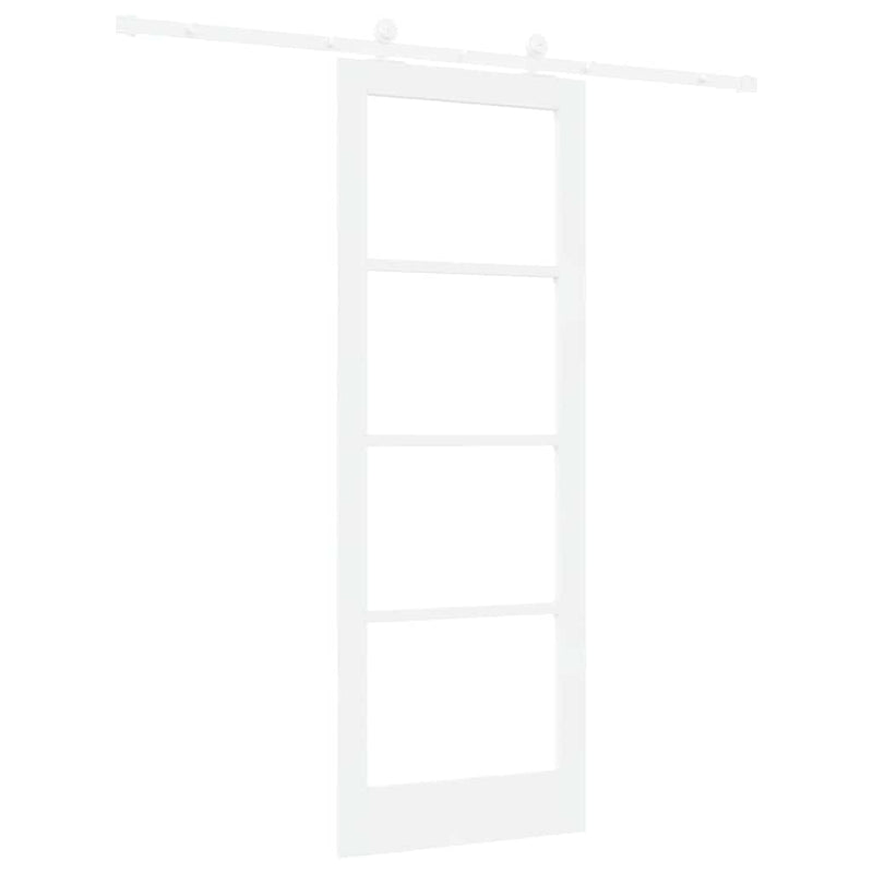 vidaXL Csúszóajtó ORKDAL Fehér 78 x 211 cm Fa és fém