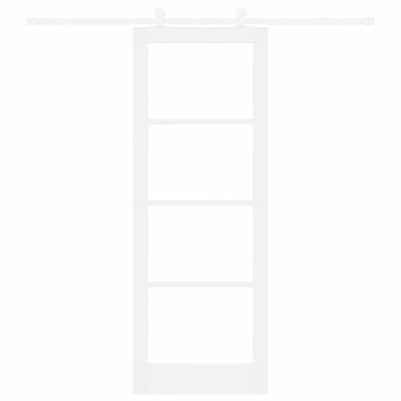 vidaXL Csúszóajtó ORKDAL Fehér 78 x 211 cm Fa és fém