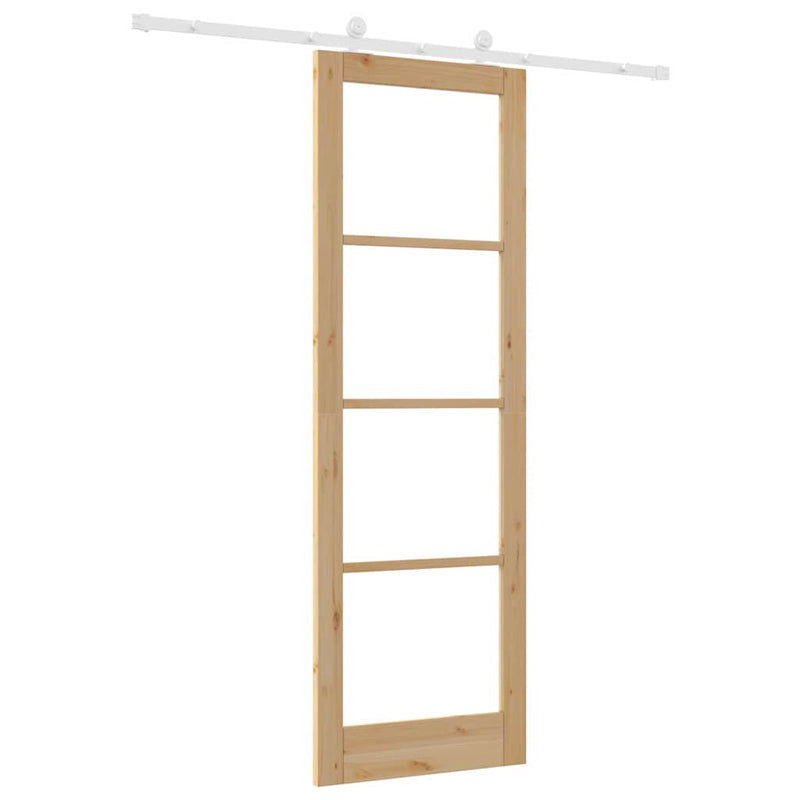 vidaXL Csúszóajtó ORKDAL Barna 78 x 232 cm Fa és fém