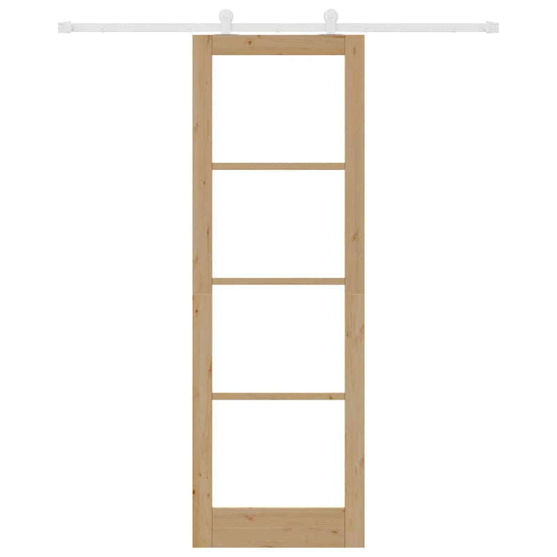 vidaXL Csúszóajtó ORKDAL Barna 78 x 232 cm Fa és fém