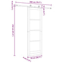vidaXL Csúszó ajtó ORKDAL Természetes 78 x 232 cm