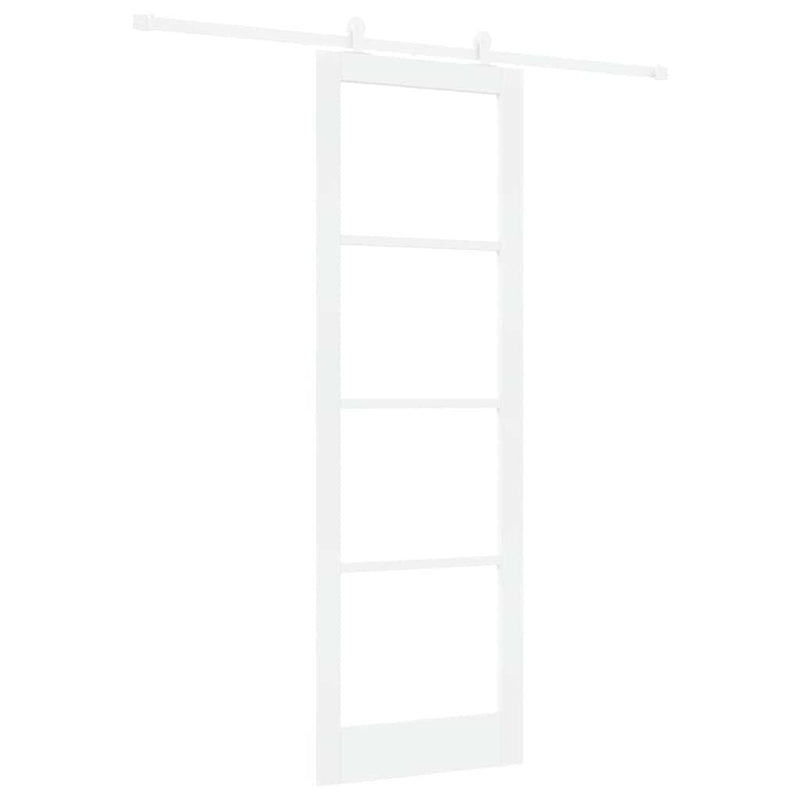 vidaXL Csúszóajtó ORKDAL Fehér 78 x 232 cm Fa és fém