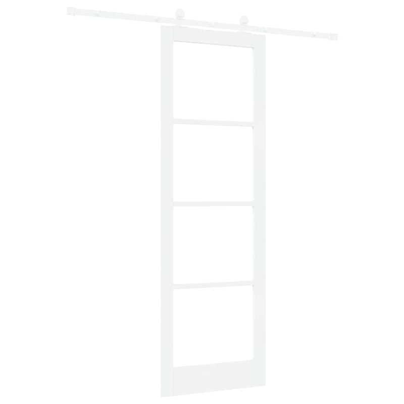 vidaXL Csúszóajtó ORKDAL Fehér 78 x 232 cm Fa és fém