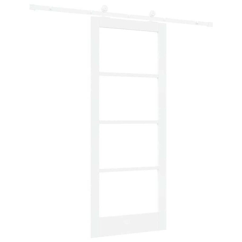 vidaXL Csúszóajtó ORKDAL Fehér 83 x 202 cm Fa és fém
