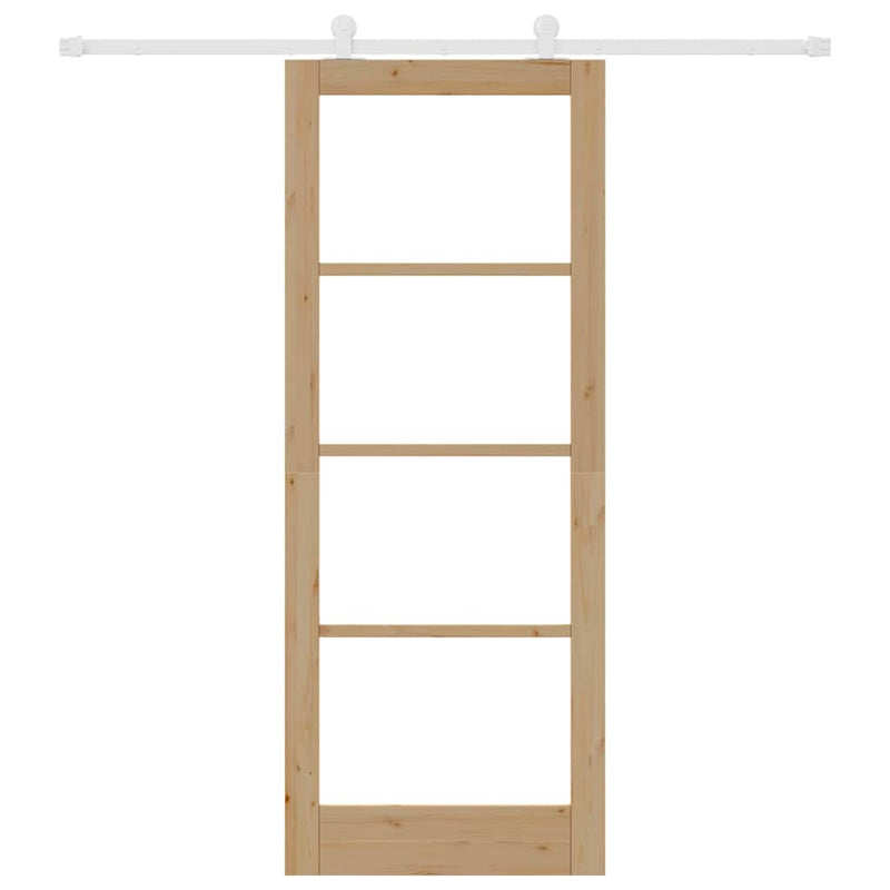 vidaXL Csúszóajtó ORKDAL Barna 83 x 211 cm Fa és fém
