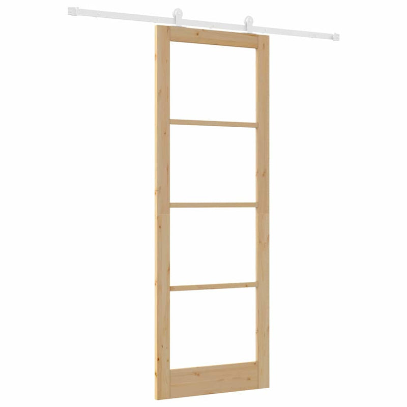 vidaXL Csúszóajtó ORKDAL Barna 83 x 232 cm Fa és fém