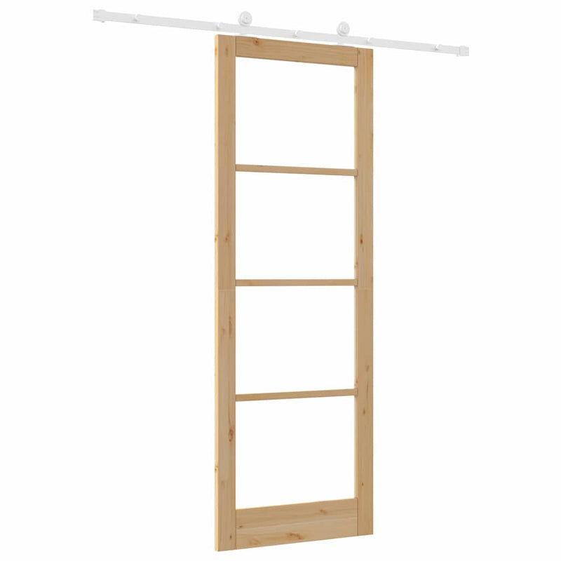 vidaXL Csúszóajtó ORKDAL Barna 83 x 232 cm Fa és fém