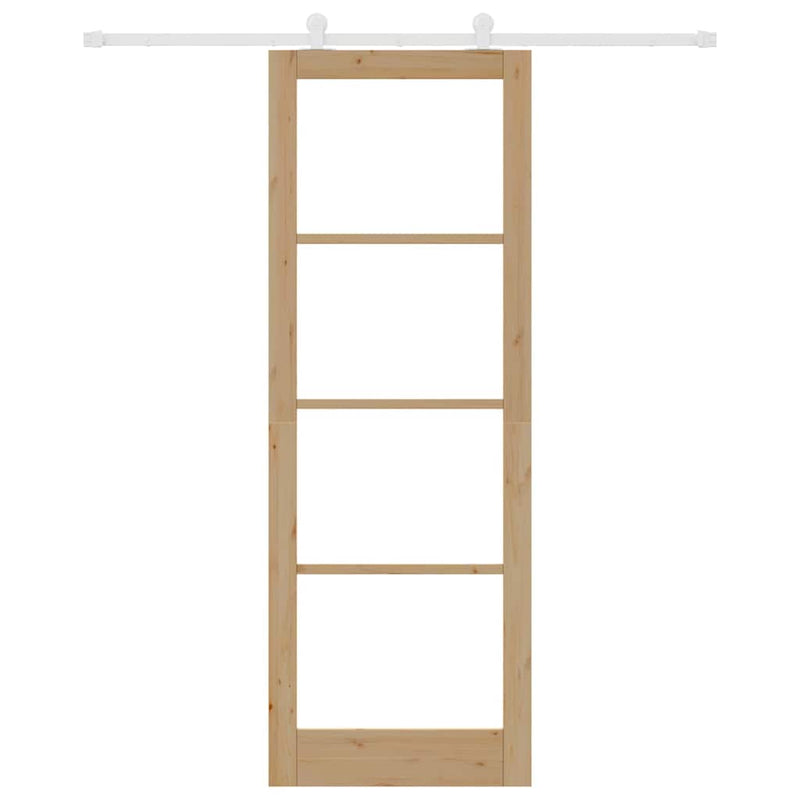 vidaXL Csúszóajtó ORKDAL Barna 83 x 232 cm Fa és fém