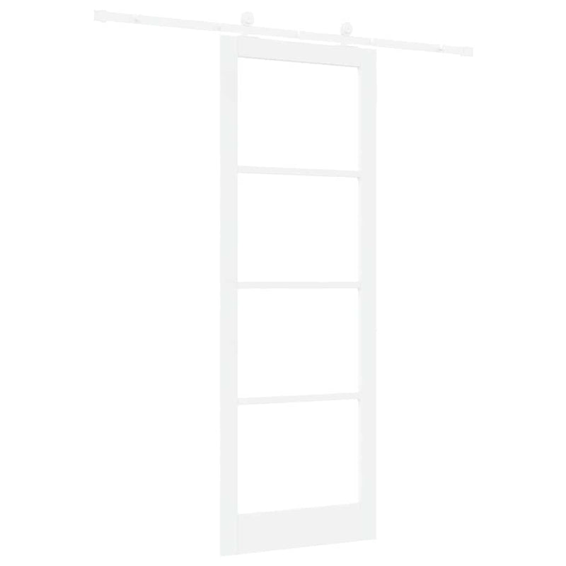 vidaXL Csúszóajtó ORKDAL Fehér 83 x 232 cm Fa és fém