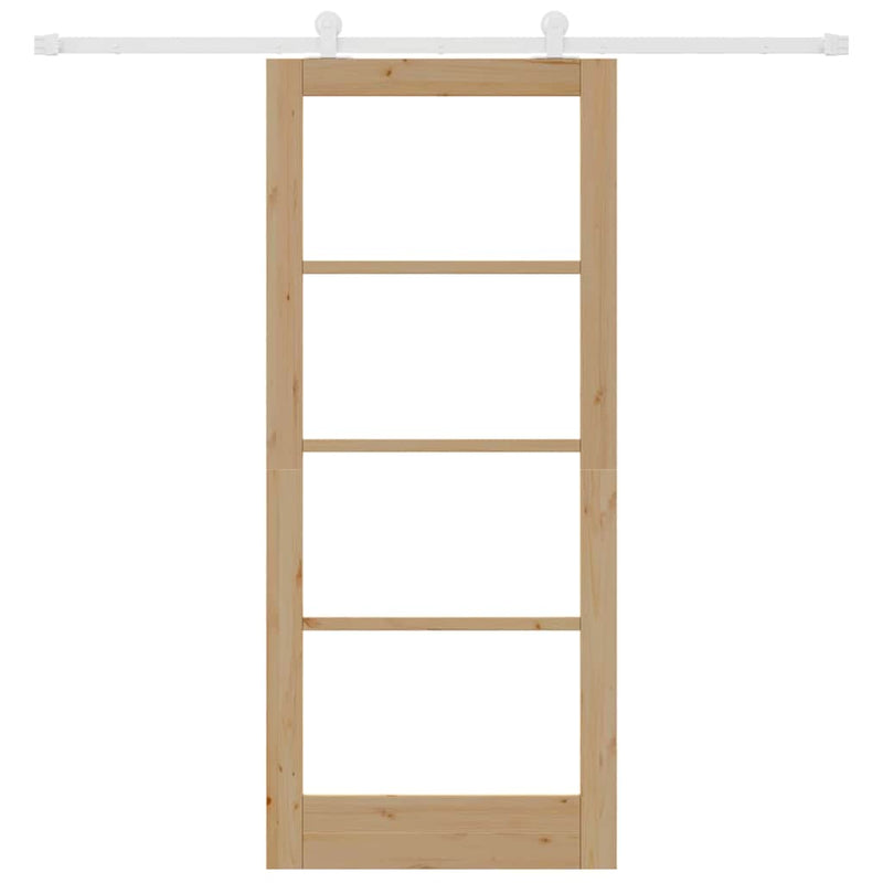 vidaXL Csúszóajtó ORKDAL Barna 86 x 198.5 cm Fa és fém
