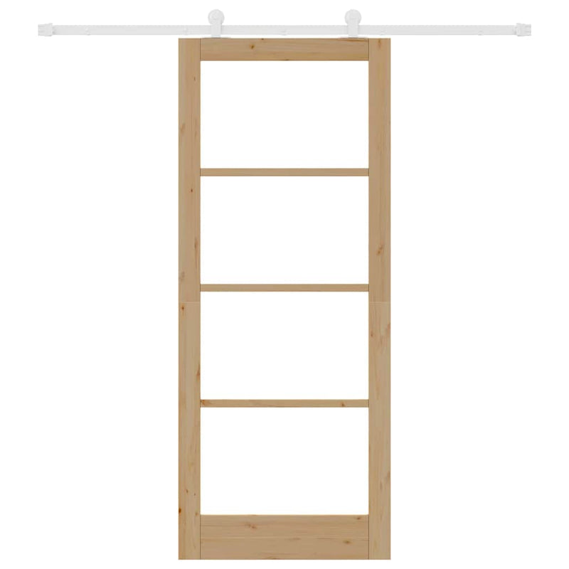 vidaXL Csúszóajtó ORKDAL Barna 86 x 211 cm Fa és fém