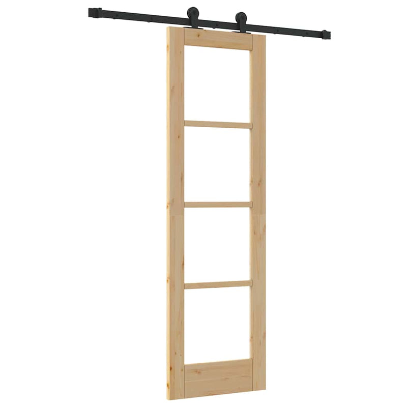 vidaXL Csúszó Ajtó ORKDAL Barna 61 x 198.5 cm Fa és fém