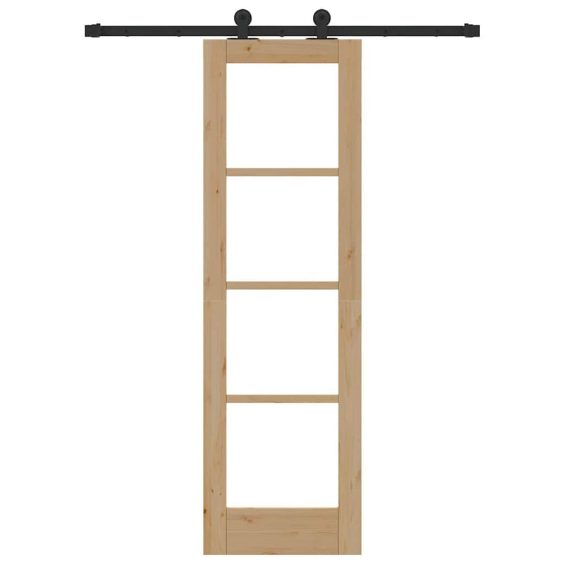 vidaXL Csúszó Ajtó ORKDAL Barna 61 x 198.5 cm Fa és fém