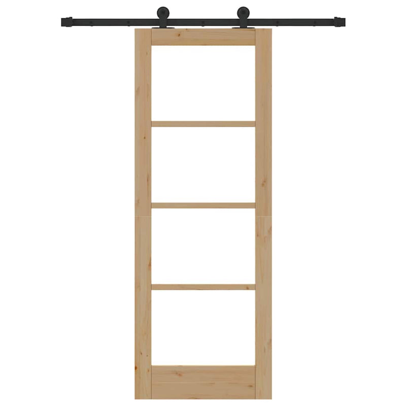 vidaXL Csúszó Ajtó ORKDAL Barna 73.5 x 198.5 cm Fa és fém