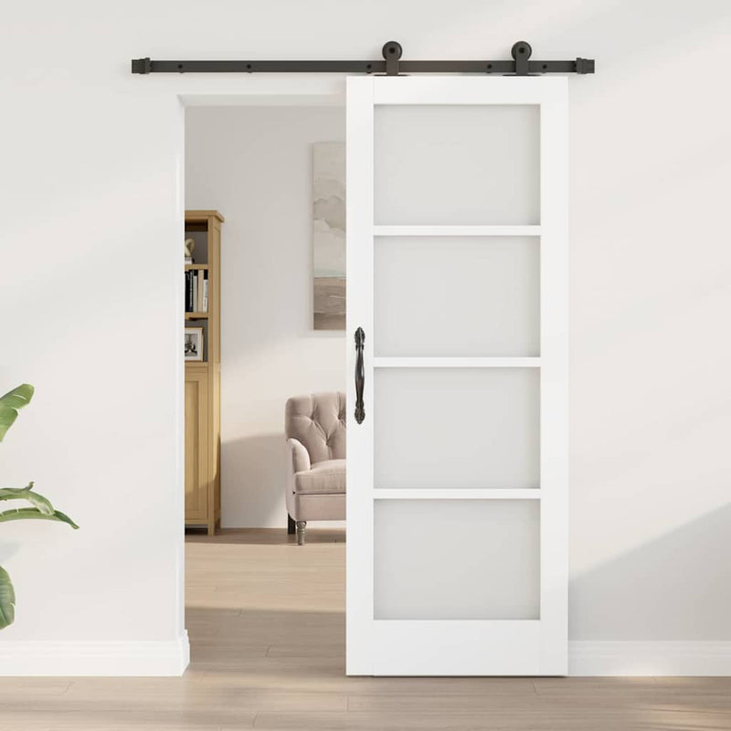vidaXL Csúszó Ajtó ORKDAL Fehér 73.5 x 198.5 cm Fa és fém