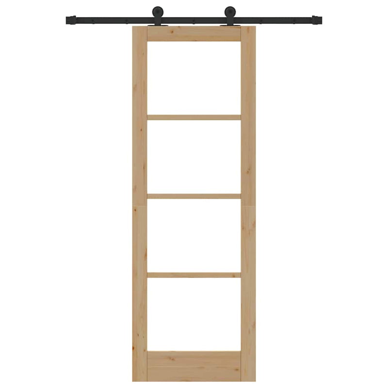 vidaXL Csúszó Ajtó ORKDAL Barna 73.5 x 211 cm Fa és fém