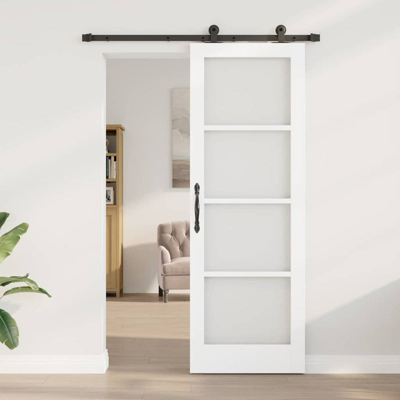vidaXL Csúszó Ajtó ORKDAL Fehér 73.5 x 211 cm Fa és fém