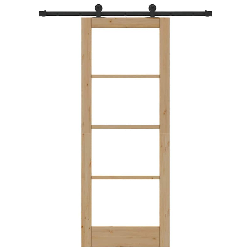 vidaXL Csúszó Ajtó ORKDAL Barna 78 x 202 cm Fa és fém