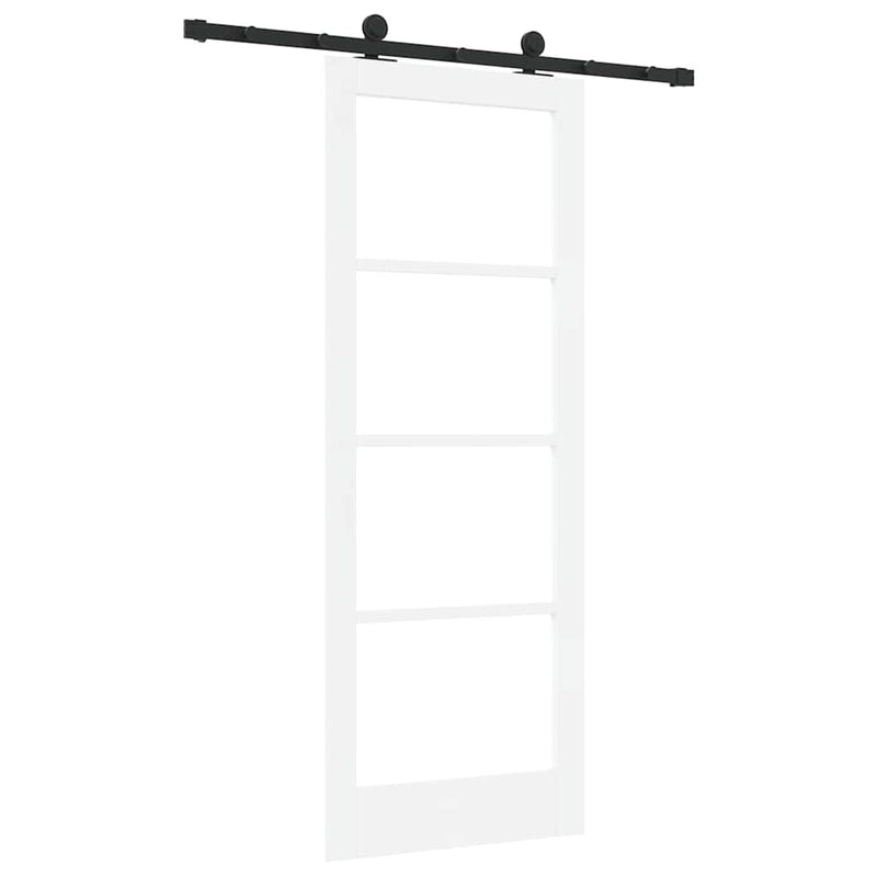 vidaXL Csúszó Ajtó ORKDAL Fehér 78 x 202 cm Fa és fém