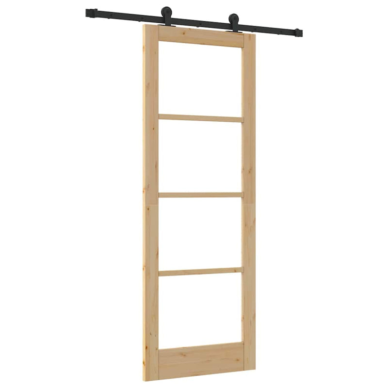 vidaXL Csúszó Ajtó ORKDAL Barna 78 x 211 cm Fa és fém