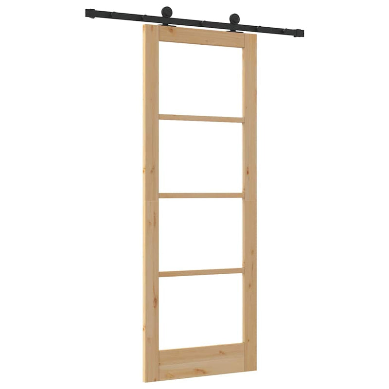 vidaXL Csúszó Ajtó ORKDAL Barna 78 x 211 cm Fa és fém