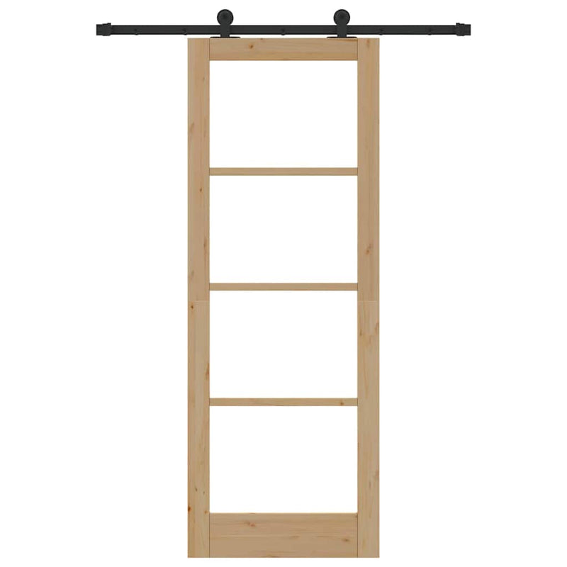 vidaXL Csúszó Ajtó ORKDAL Barna 78 x 211 cm Fa és fém