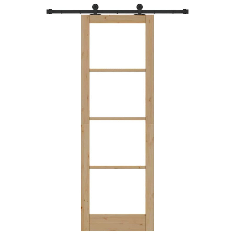 vidaXL Csúszó Ajtó ORKDAL Barna 78 x 232 cm Fa és fém