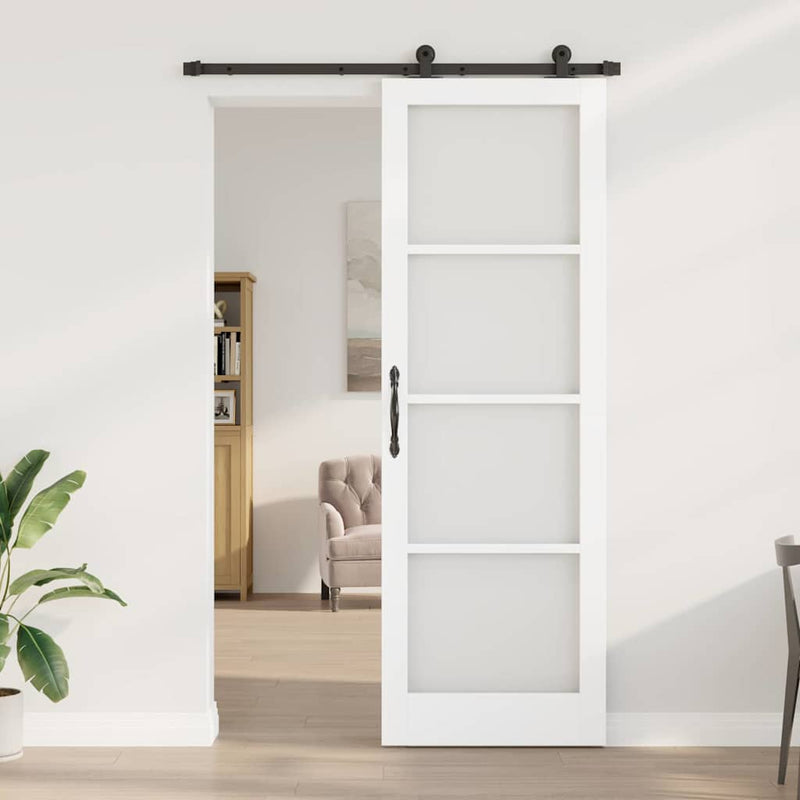 vidaXL Csúszó Ajtó ORKDAL Fehér 78 x 232 cm Fa és fém