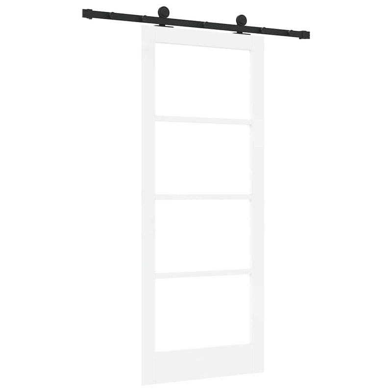 vidaXL Csúszó Ajtó ORKDAL Fehér 83 x 202 cm Fa és fém